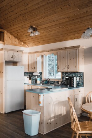 Fridge, stovetop, dishwasher, coffee/tea maker - Shorebird Cottage with Hot Tub (Homer)