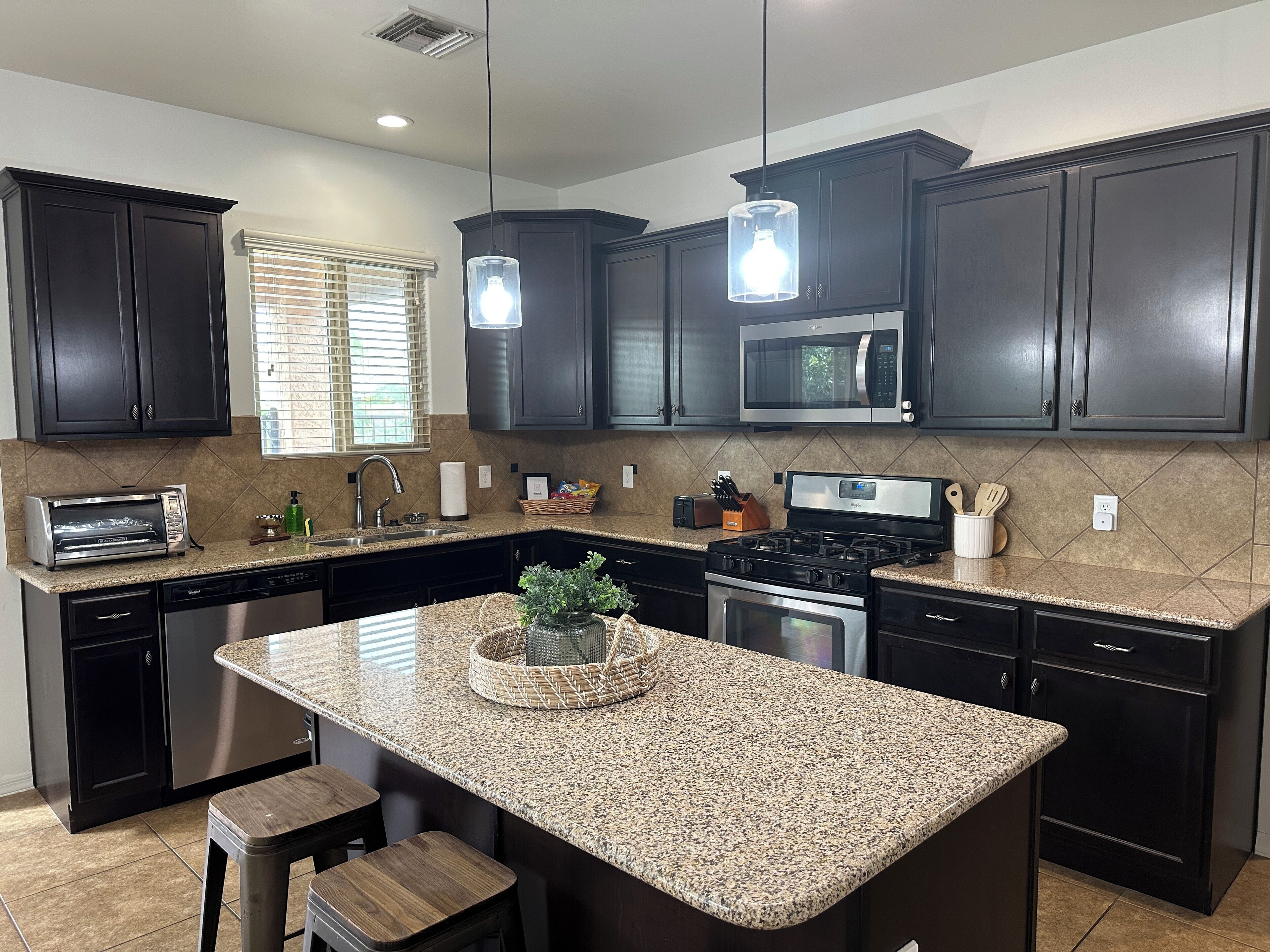 Microwave, oven, stovetop, dishwasher