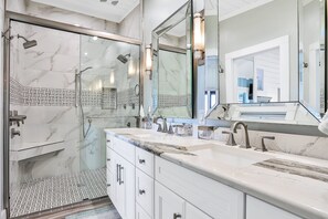 Shower, hair dryer, towels - Oceanfront Escape w/ Deck, Shared Pool & Serene Non-Driving Beach (New Smyrna Beach)