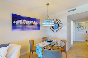 Dining - Oceanfront Serenity | Balcony Views + Pool | Peaceful Ponce Inlet Condo (Ponce Inlet)