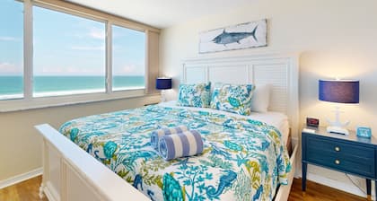 Oceanfront Serenity | Balcony Views + Pool | Peaceful Ponce Inlet Condo