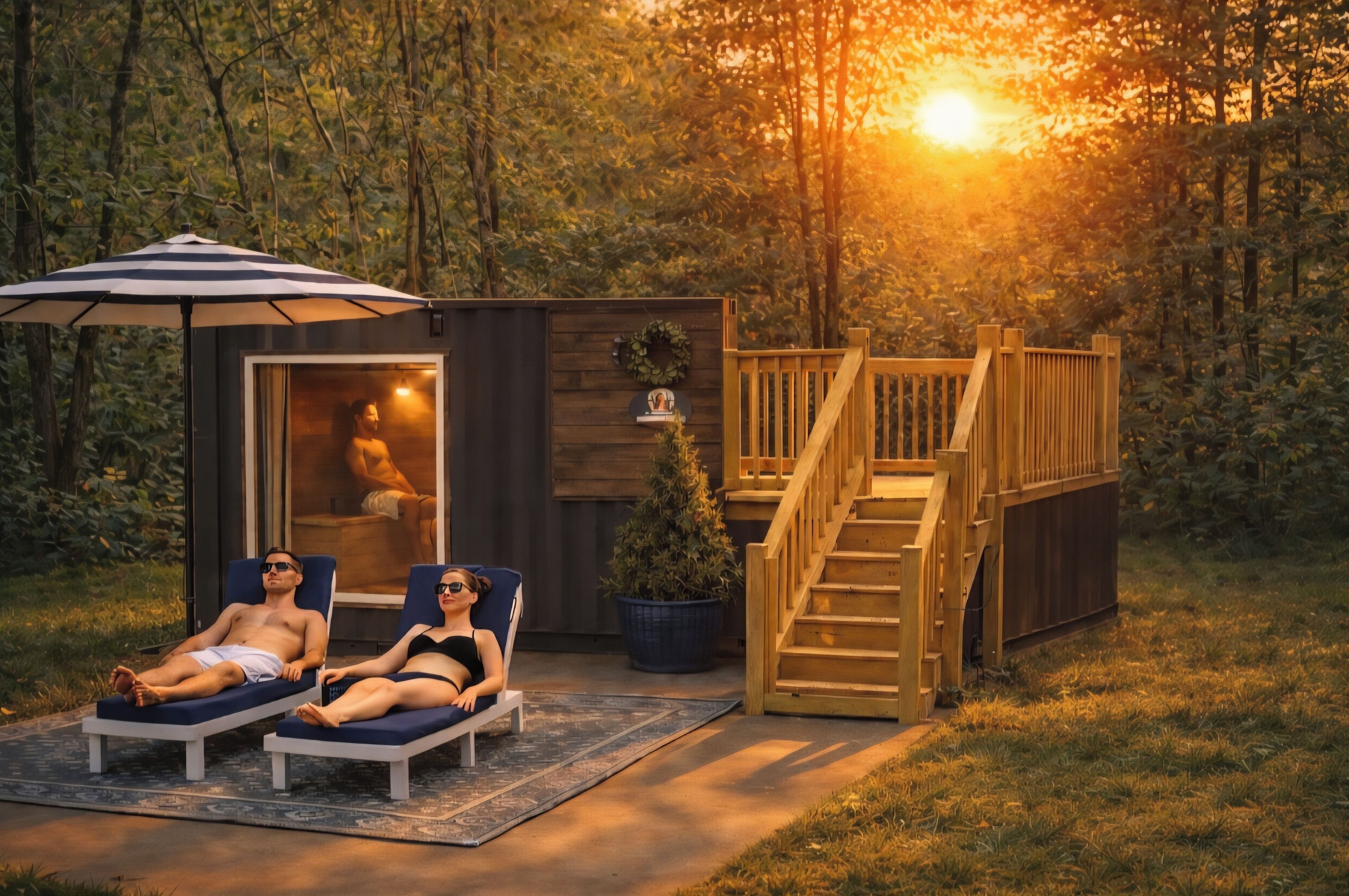 Cabin Stay + Spa Vibes.