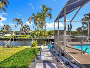 A heated pool - East Facing Heated Pool, Deep-Water Dock, Kayaks: Boats N Breezes (Cape Coral)