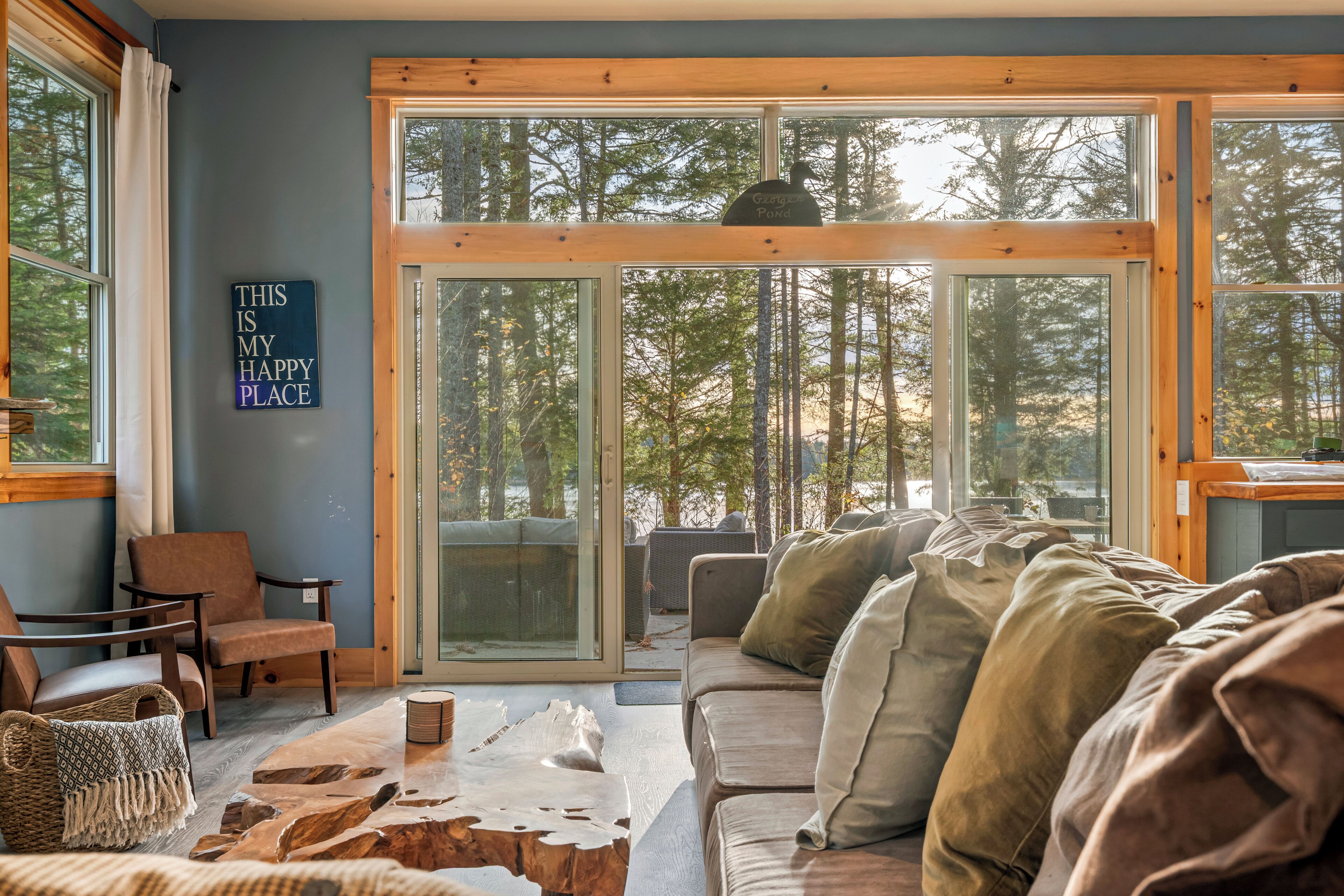 Televisión y chimenea 