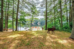 Property grounds - Dock! Dog-Friendly Lakefront Gem in Southern Maine (Waterboro)