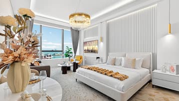 奢华开间, 海洋景观 | 客房内保险箱、遮光窗帘、熨斗/熨衣板、免费 WiFi