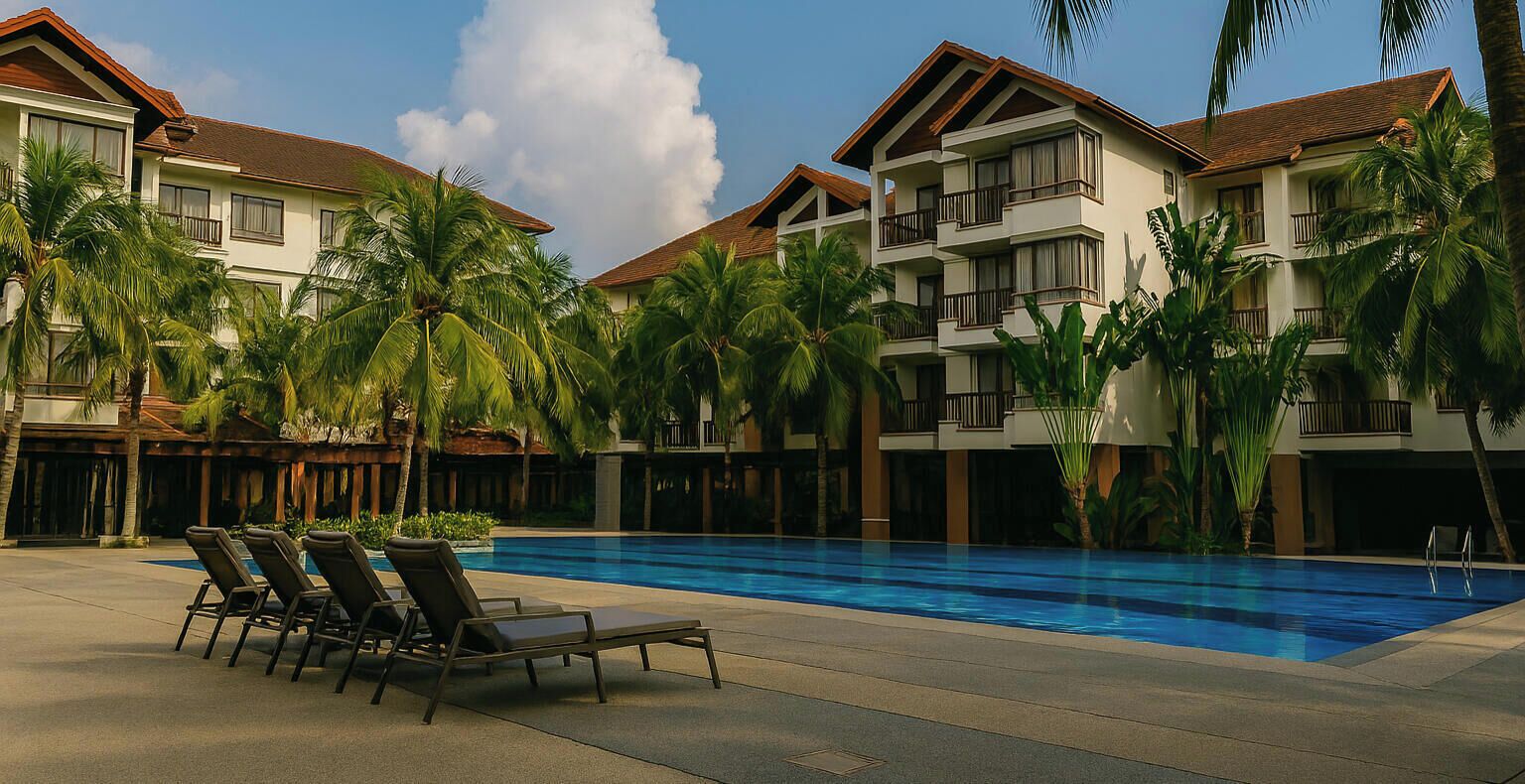 Outdoor pool, open 9:00 AM to 6:00 PM, pool umbrellas, pool loungers