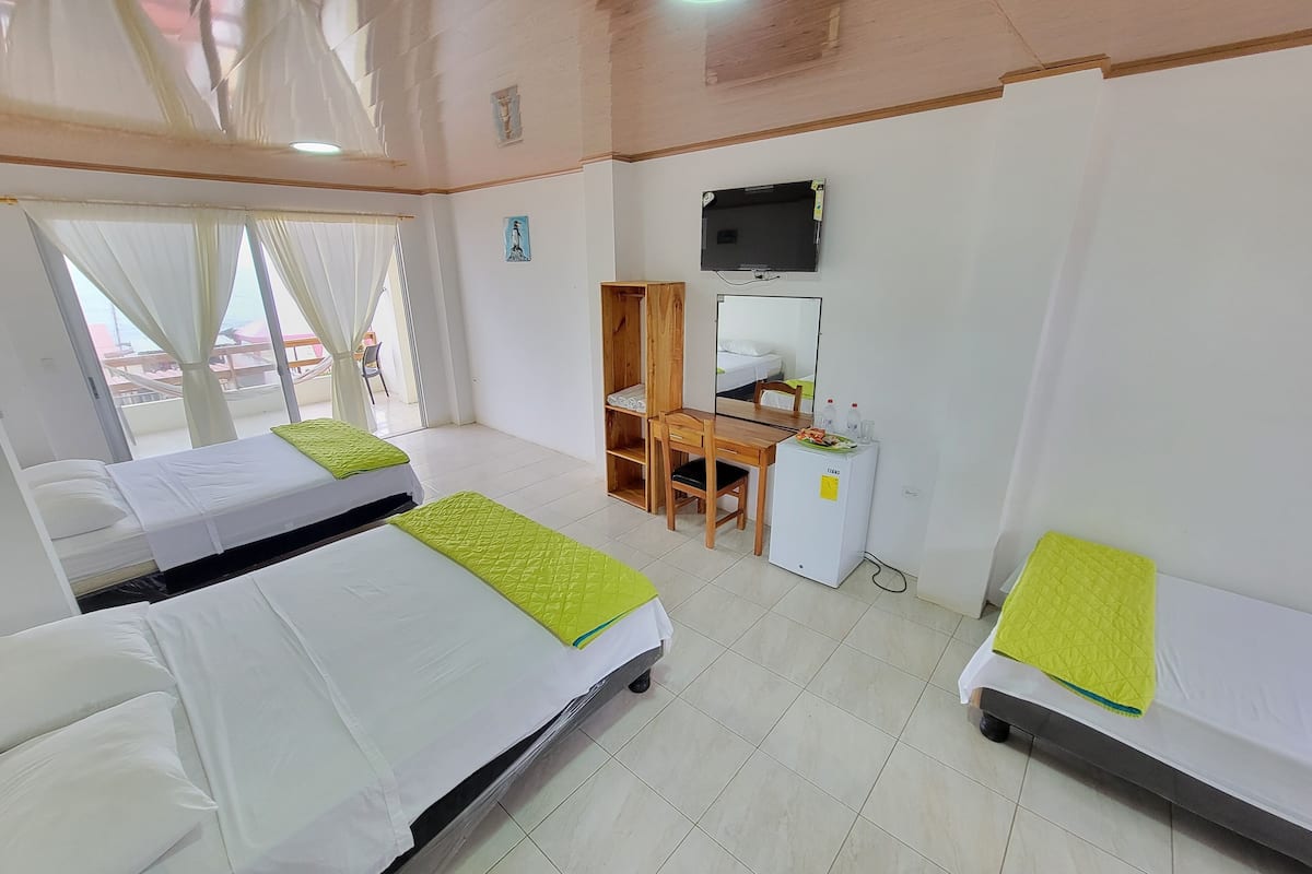 Deluxe Quadruple Room, Balcony, Sea View | Free WiFi