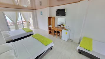 Deluxe Quadruple Room, Balcony, Sea View | Free WiFi