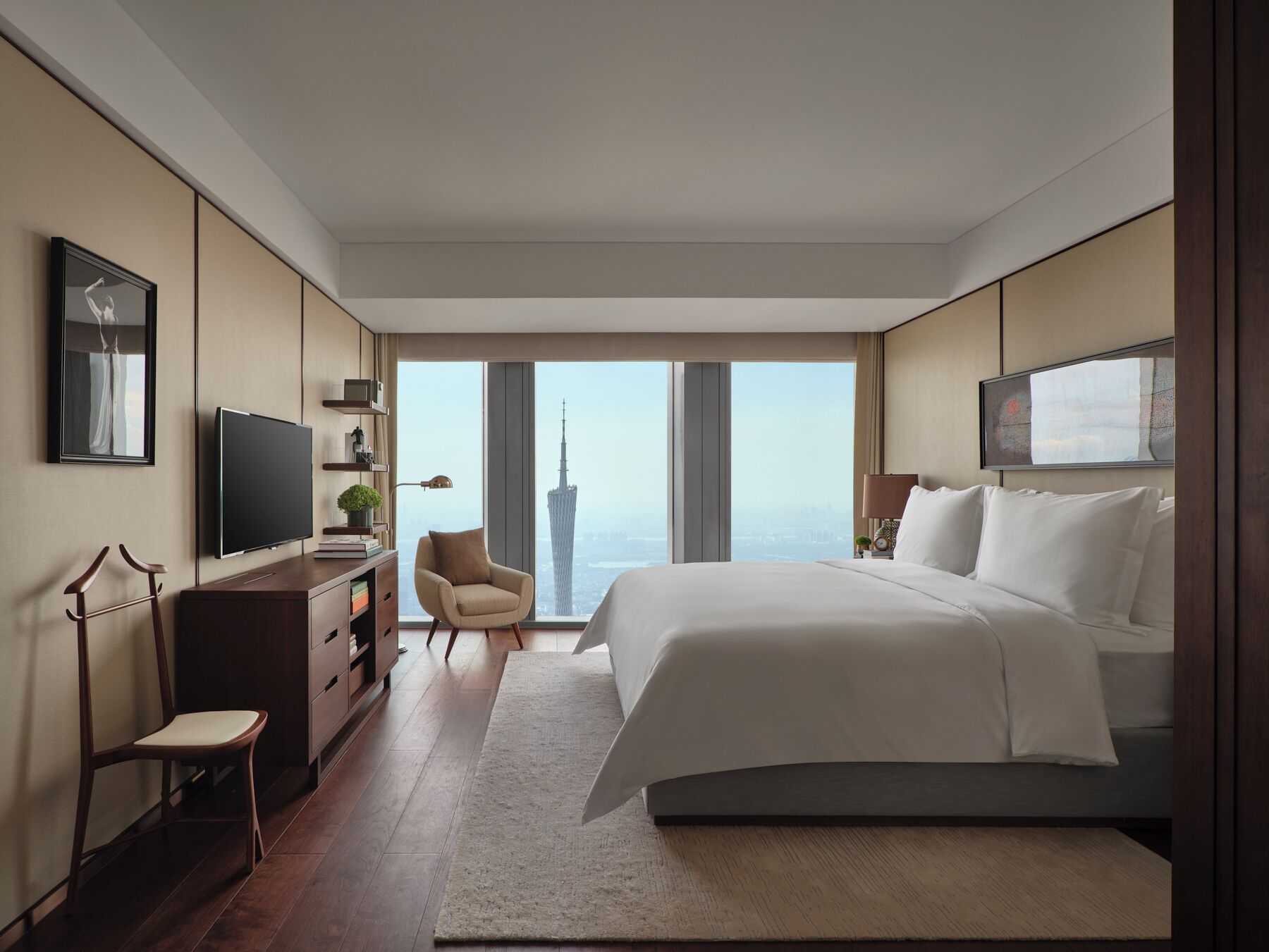 Signature Apartment, 2 Bedrooms, River View, Tower | Down comforters, in-room safe, desk, laptop workspace