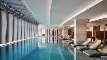 Indoor pool, open 7:00 AM to 10:00 PM, lifeguards on site