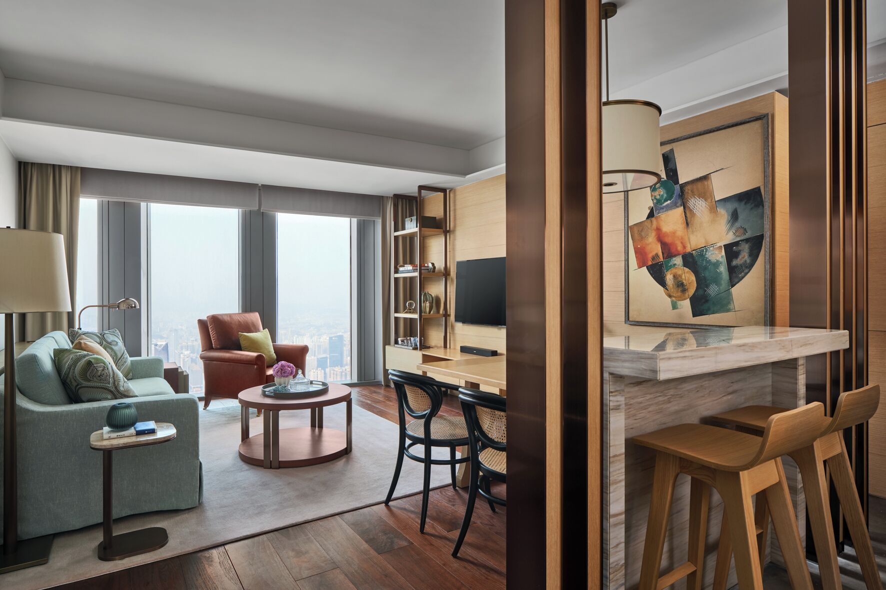 Apartamento, 1 habitación, no fumadores, vistas a la ciudad | Sala de estar