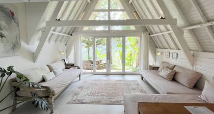 Frame Cabin with Endless Rice Field View