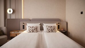 Allergikerbettwaren, Minibar, Zimmersafe, Verdunkelungsvorhänge