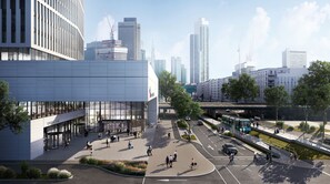 Vista frontal de la propiedad