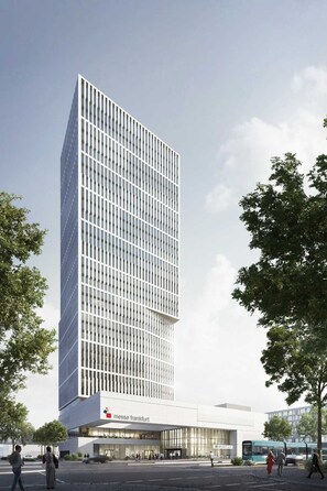 Vista frontal de la propiedad