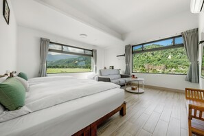 Camera familiare, vista giardino | Wi-Fi gratuito, lenzuola