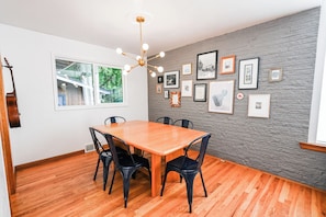 Dining - Midcentury Gem in Wheat Ridge with Fire Pit and Wood-Fired Oven (Wheat Ridge)