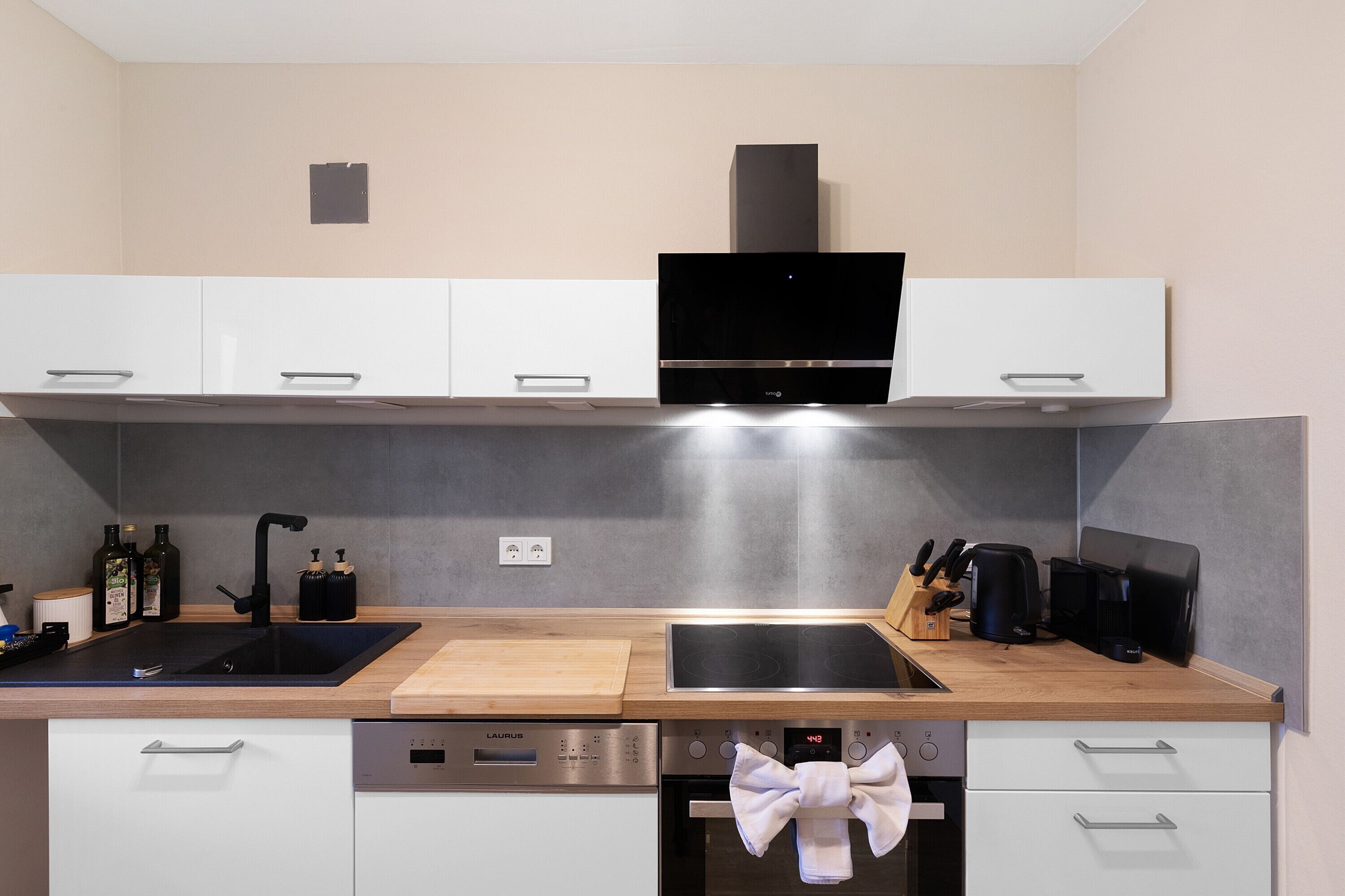 Kühlschrank, Ofen, Herdplatte, Geschirrspüler