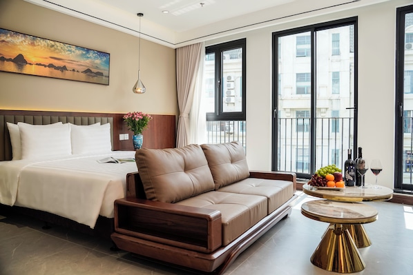 Quarto casal superluxo, vista para a cidade | Cofres nos quartos, quartos à prova de som