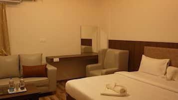 Superior Double or Twin Room, Balcony, Mountain View | Desk, laptop workspace, soundproofing, iron/ironing board