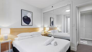 1 bedroom, iron/ironing board, bed sheets