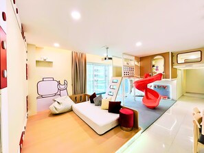 Appartement Familial, balcon, vue jardin