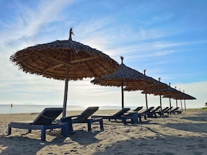 Uitzicht op strand/zee