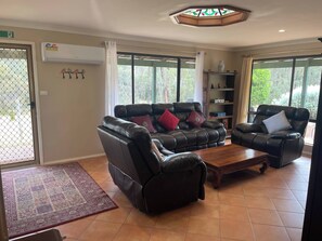 TV, fireplace, video games, books