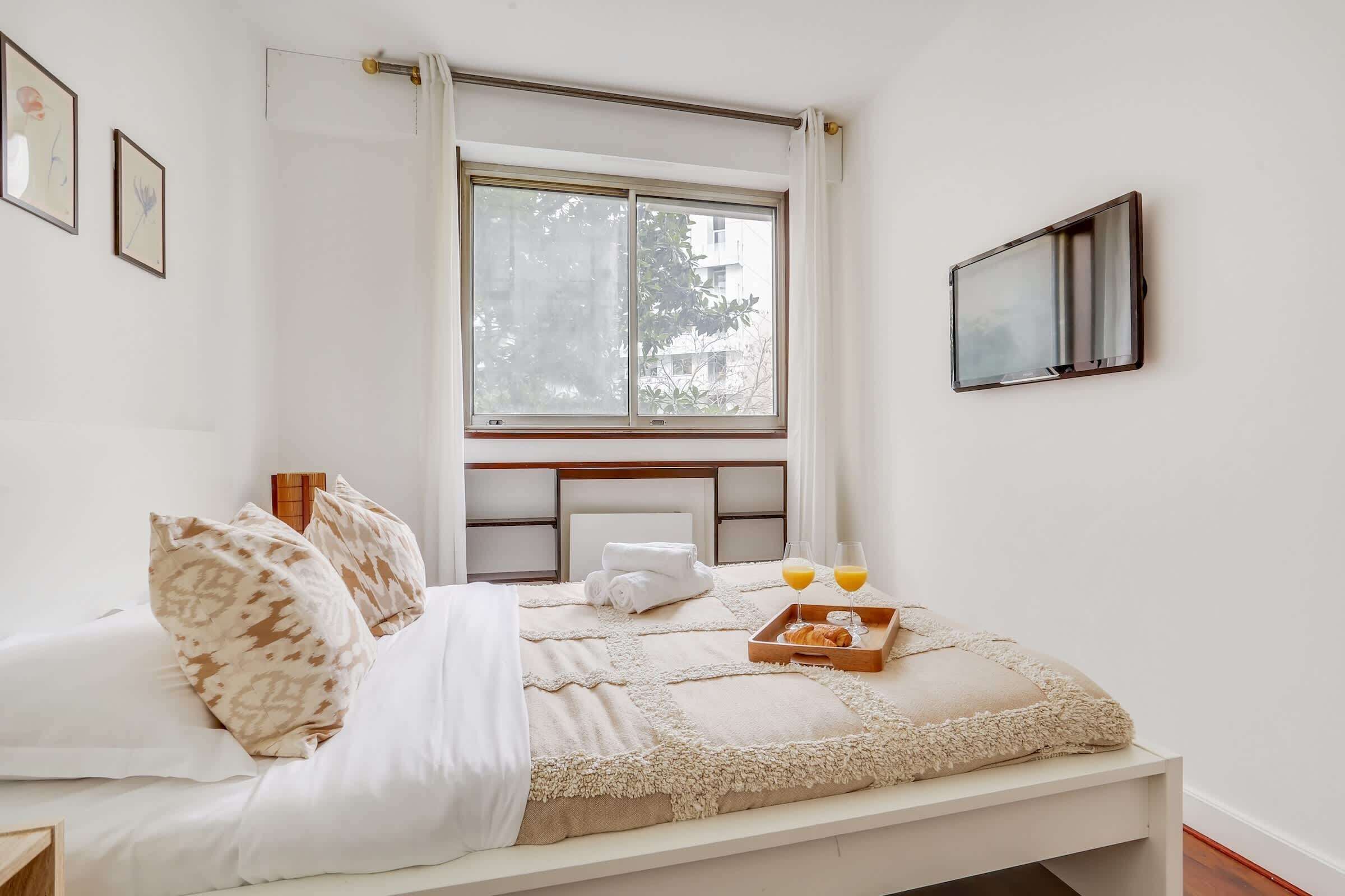 Desk, iron/ironing board, travel cot, free WiFi