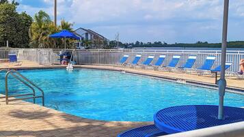 Et oppvarmet basseng