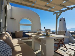 Outdoor dining - Studio Eleftheria, Apleton Villas Paros (Paros)
