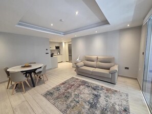 Luxury Apartment, Private Pool, Ocean View | Living area - Luxury Marina Apartment - Self Catering (Gibraltar)
