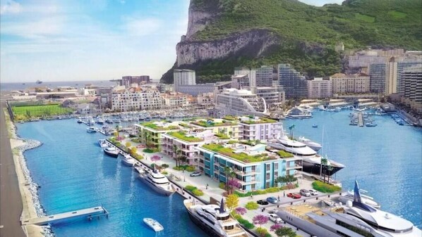 Aerial view - Luxury Marina Apartment - Self Catering (Gibraltar)