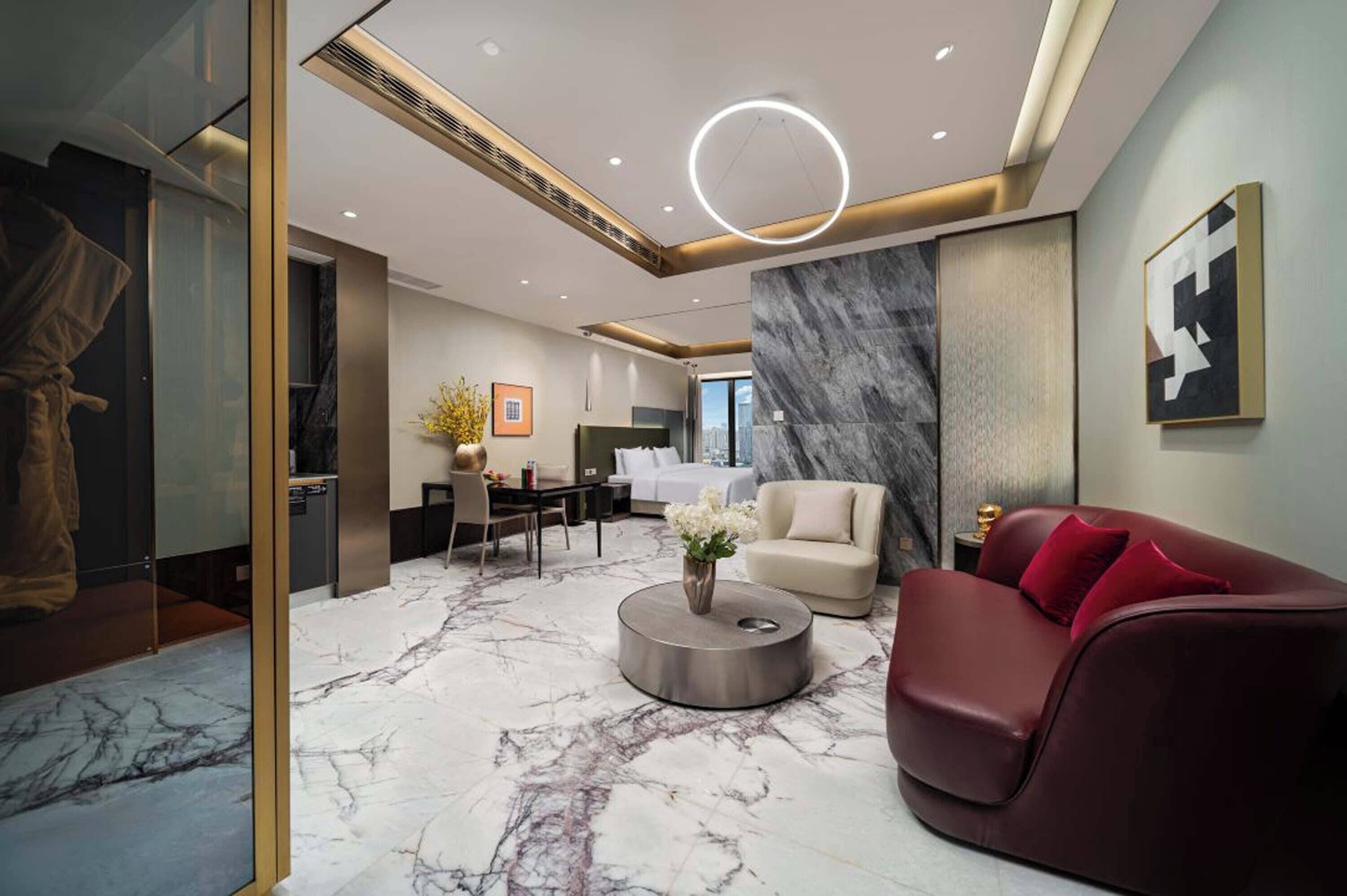 Luxury Double Room, City View | Desk, laptop workspace, blackout drapes, soundproofing