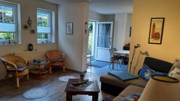 TV, DVD player, stereo