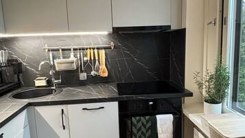 Microondas, horno, placa de cocina, lavavajillas