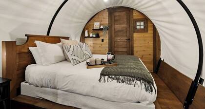 Covered Wagon with Salt Water Hot Tub