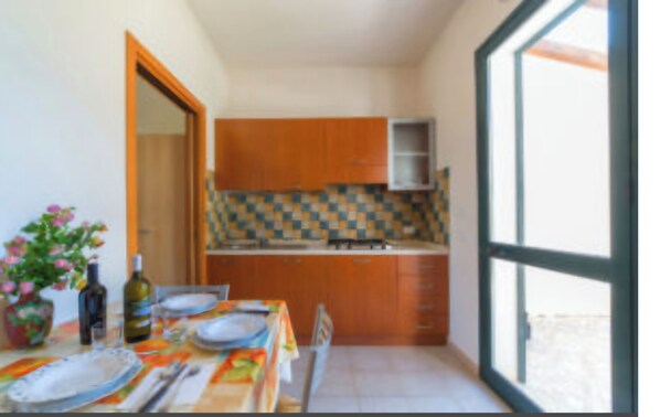 Appartement, 1 slaapkamer, toegankelijk voor mindervaliden, patio | Privékeuken