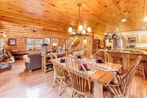 House (3 Bedrooms) | Interior - Spacious Log Home w/ 13 Acres, Ponds & Fire Pit! (Kingsley)