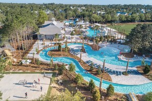 A resort with multiple swimming pools, a basketball court, and a large building. - Idle Hour in WaterColor | 2bd + Loft, 2 bikes, Steps to WaterColor Beach Club (Santa Rosa Beach)
