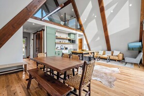 Interior - 2BD A-Frame + Mtn Views + Whiskey Barrel–Shaped HT (Gatlinburg)