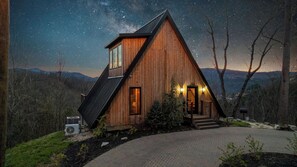 Exterior - 2BD A-Frame + Mtn Views + Whiskey Barrel–Shaped HT (Gatlinburg)