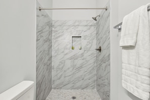 Shower, hair dryer, towels - "Charming 3BR Stay in the Center of Savannah | Sleeps 7+ (Savannah)