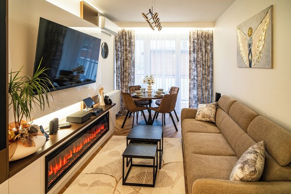 Living area - ApartSanok - Apartament Widokowy 27-49 (Sanok)