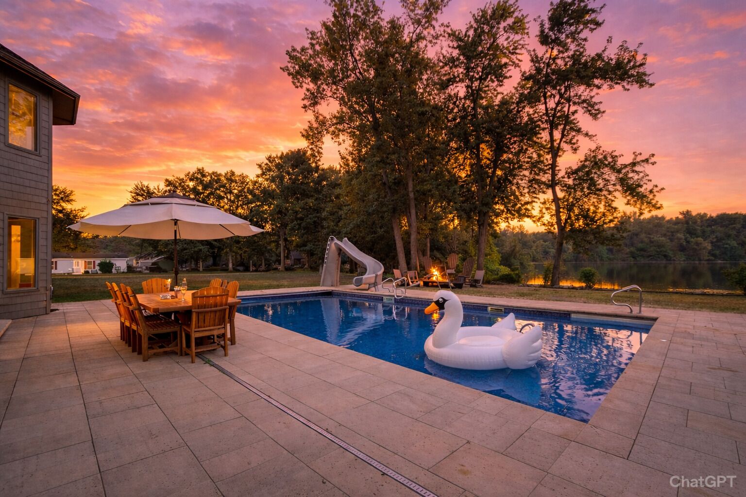 Outdoor pool, a heated pool