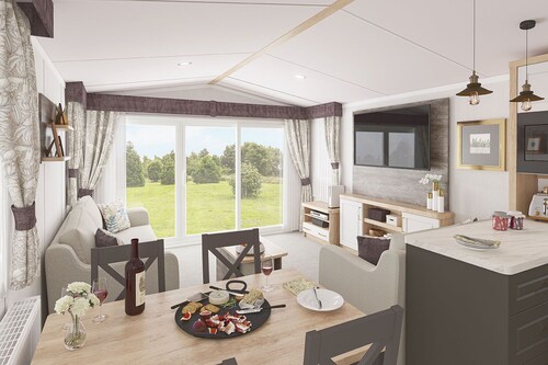  Stunning 3 bedroom static caravan on Haven Church farm