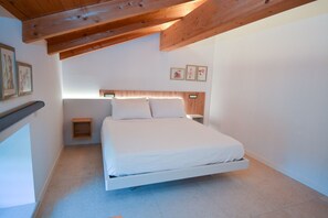 1 bedroom, desk, iron/ironing board, travel cot