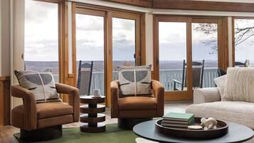 Smart TV, fireplace, video games, table football