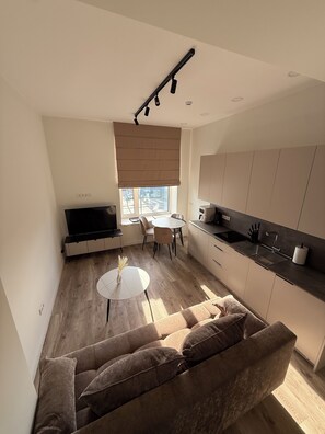 Living area - Cozy apartment near old town in Kaunas - perfect for business travel and leisure (Kaunas)